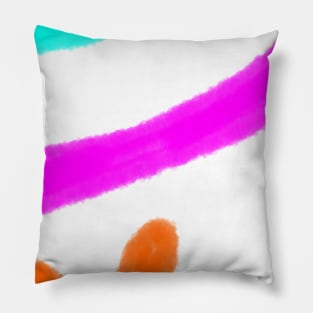 Red blue pink watercolor art floral art Pillow