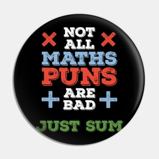 Not All Maths Puns Are Bad, Just Sum Funny Math Gifts Pin