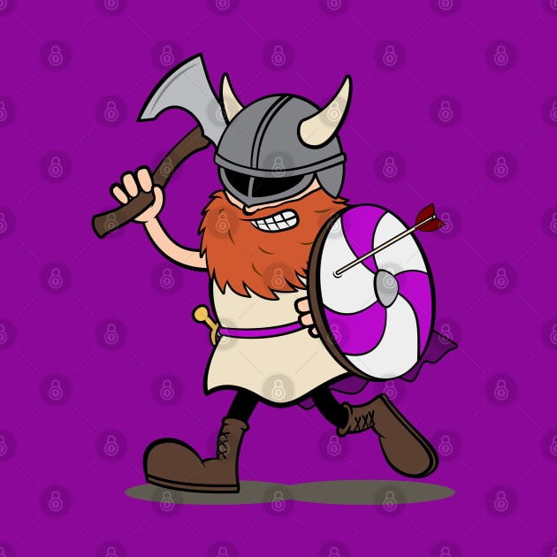 Viking Berserker Cartoon (Player 6 / pink version) by Koyaanisqatsian