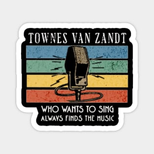 townes name / vintage microphone art Magnet