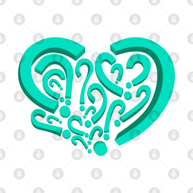 Who is in my heart? Turquoise color by Utlandia