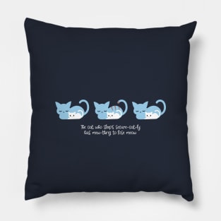 funny sleeping cat quotes and art I Pillow