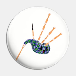 Bagpipes (green/blue) Pin