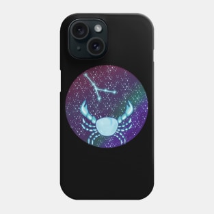 Cancer Zodiac Sign Crab with Constellation Phone Case