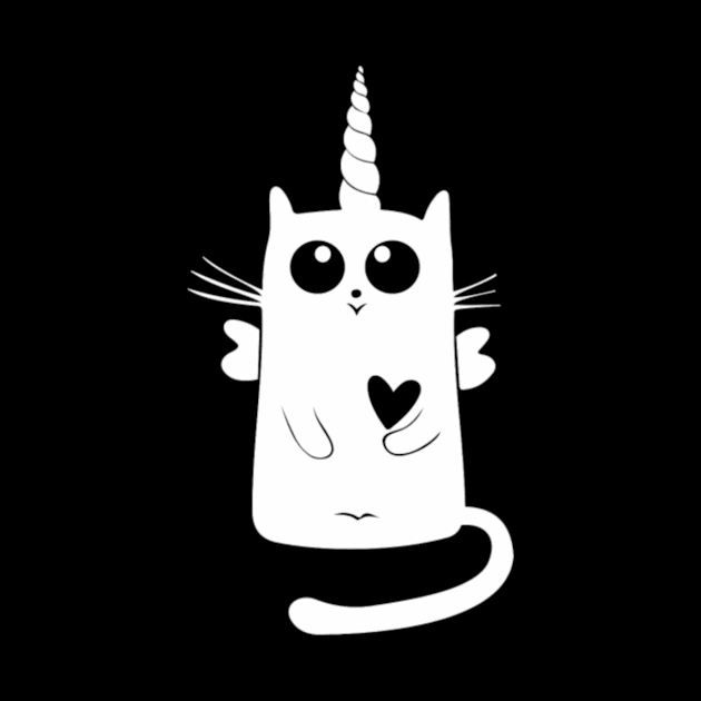 Cute Kitty Cat Unicorn by Nulian Sanchez