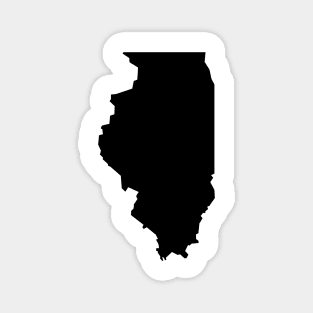 Illinois map in black Magnet