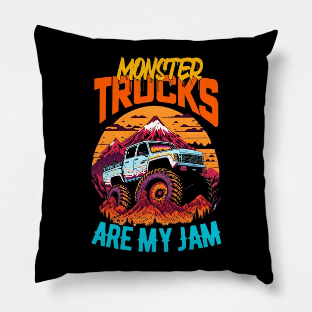 Monster Truck are my Jam Funny Pillow by T-shirt US