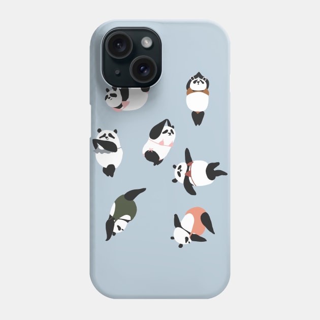 Pandas Swimmer Phone Case by huebucket