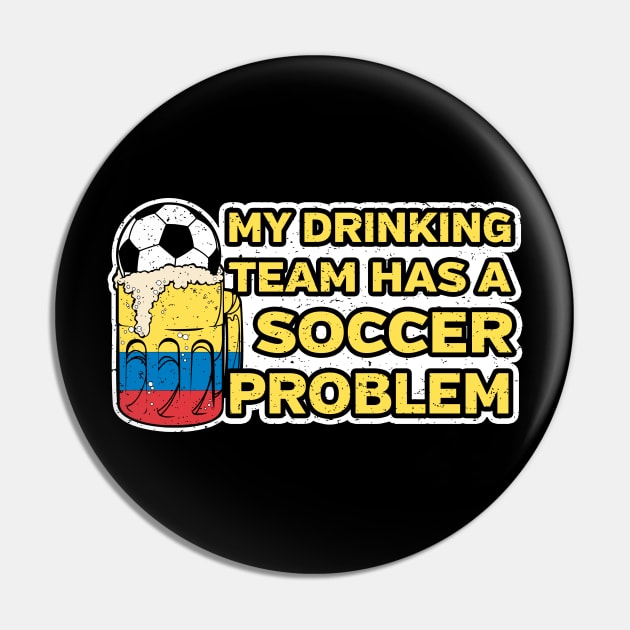 Colombia Soccer Drinking Team Pin by megasportsfan