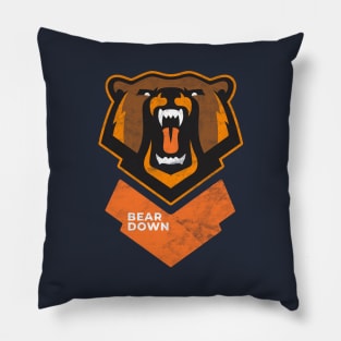 Fierce Modern Bear Down Party Tailgate Sunday Football Pillow