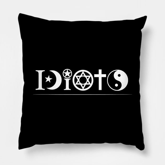 Religious Idiots Pillow by Rebus28