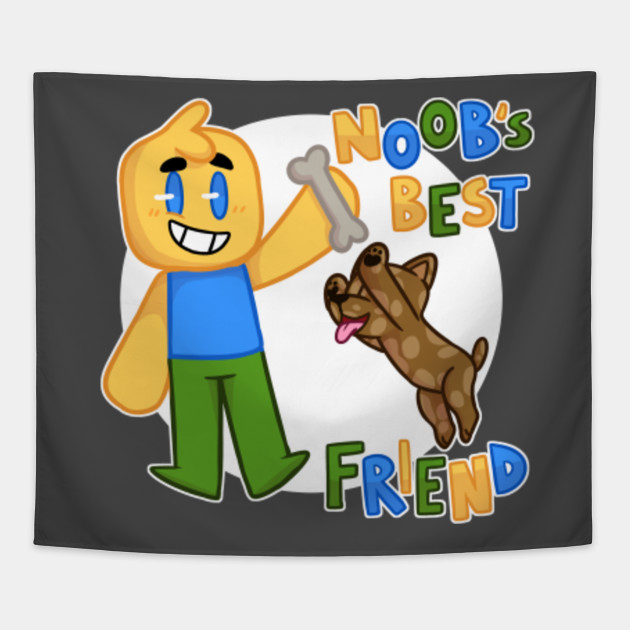 Noob S Best Friend Roblox Noob With Dog Roblox Inspired T Shirt - noob s best friend roblox noob with dog roblox inspired t shirt tapestry