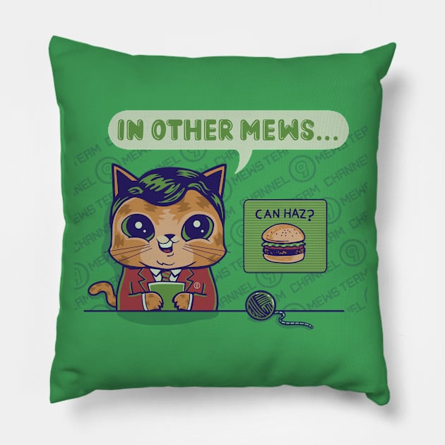 Mewsflash Pillow by Made With Awesome