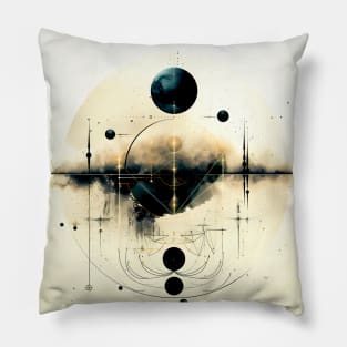 Moon Geometry: Celestial Bodies Pillow