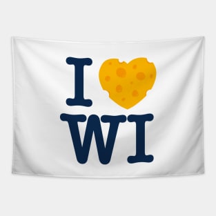 I Love Wisconsin - Milwaukee Blue Tapestry