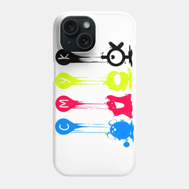 CMYK Poka Fan Parody Cartoon Phone Case by TerBurch