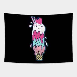 Cartoon ice cream Tapestry