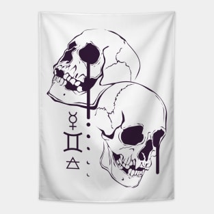 Horoscope: Gemini (dark) Tapestry