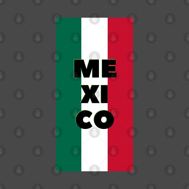 Mexico City in Mexican Flag Colors Vertical by aybe7elf