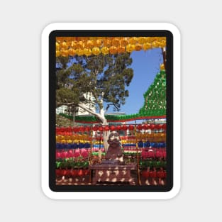 Festive, happy Buddha Magnet