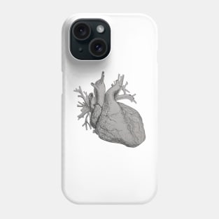 Pen and Ink and Anatomical Heart Illustration Phone Case