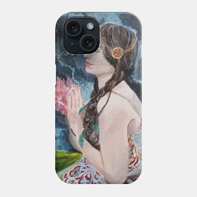 Wings of Forgiveness Christian Fantasy Acrylic Painting Phone Case by Hannah Quintero Art 