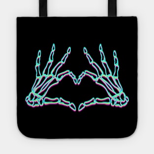 skull hand love Tote