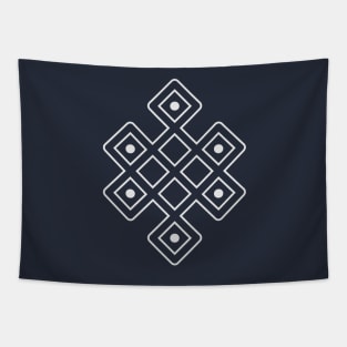 Tibetan Endless Knot - Silver Tapestry