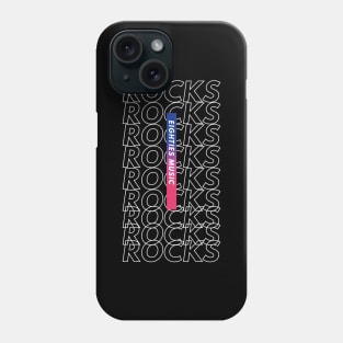 Eighties Music Rocks Repeated Text Phone Case