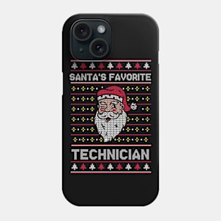 Santa's Favorite Technician // Funny Ugly Christmas Sweater // Tech Holiday Xmas Phone Case