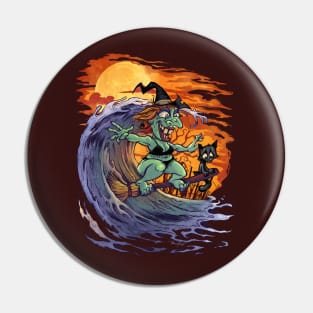 Witch at the Beach Pin