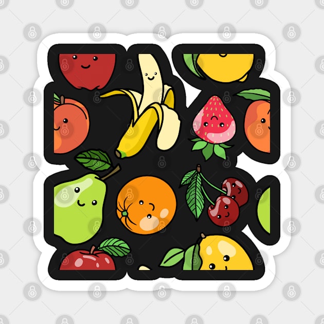 Happy Fruit Salad Magnet by LivianPearl