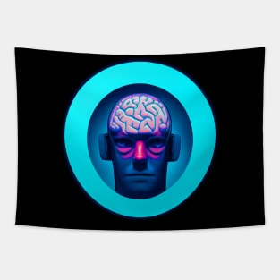 A brainiac - an android with his brain visible Tapestry