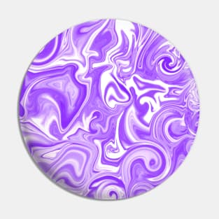 Fluid Purple and White Swirly Pattern Pin