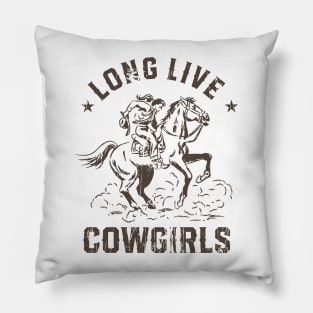 Long Live Cowgirls Horse Ride Pillow