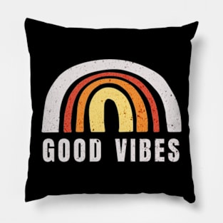 Good Vibes Rainbow Pillow