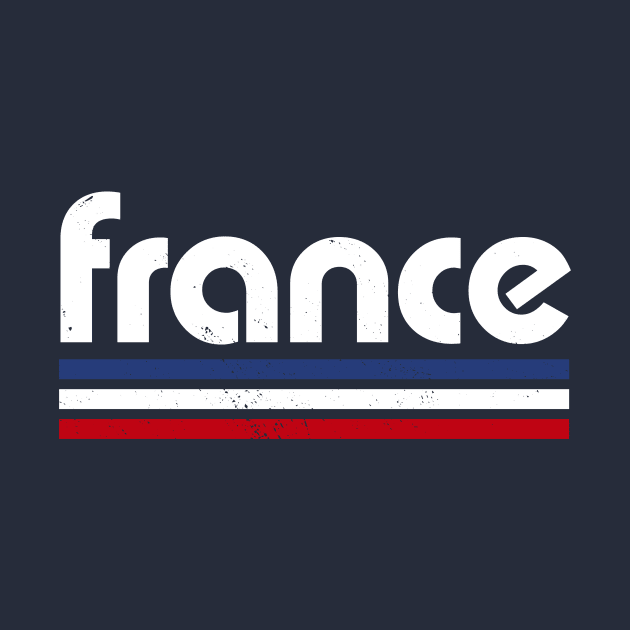 Retro France Football // Vintage Grunge French Pride Word Art by Now Boarding