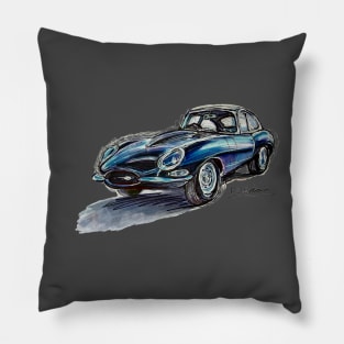 Jaguar E Type Coupe Pillow