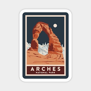 Arches National Park Travel Poster Magnet