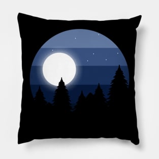 Moonlighting and trees Pillow