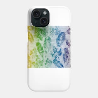 Rainbow leaf print Phone Case