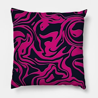 Exquisite abstract pink and blue streaks Pillow