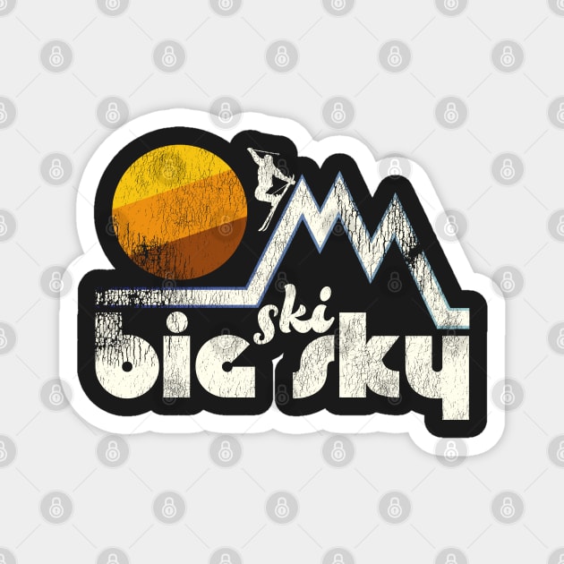 Retro Ski Big Sky Magnet by darklordpug