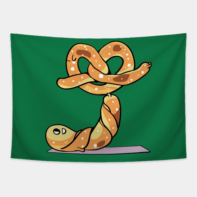 Acroyoga Pretzel Tapestry by huebucket