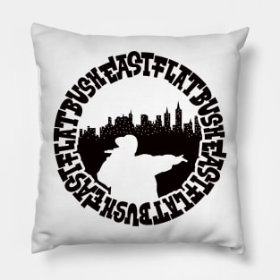 East Flatbush Beats: Urban Vibes for Hip-Hop Heads Pillow