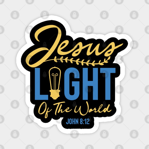 Jesus Light Of The World - Bible Verse Magnet by GraceFieldPrints