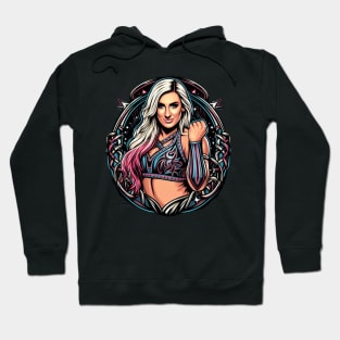 Charlotte Flair Sweater Womens Medium White Gold WWE Born to Conquer Hoodie