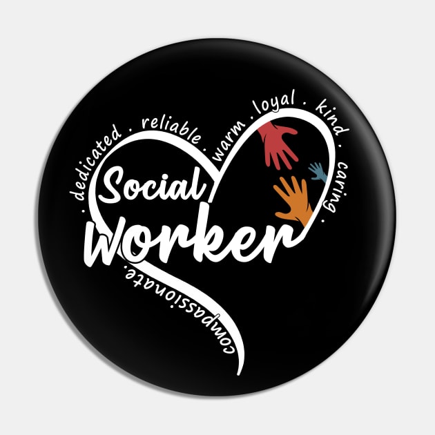 Social Worker Heart Pin by mohazain