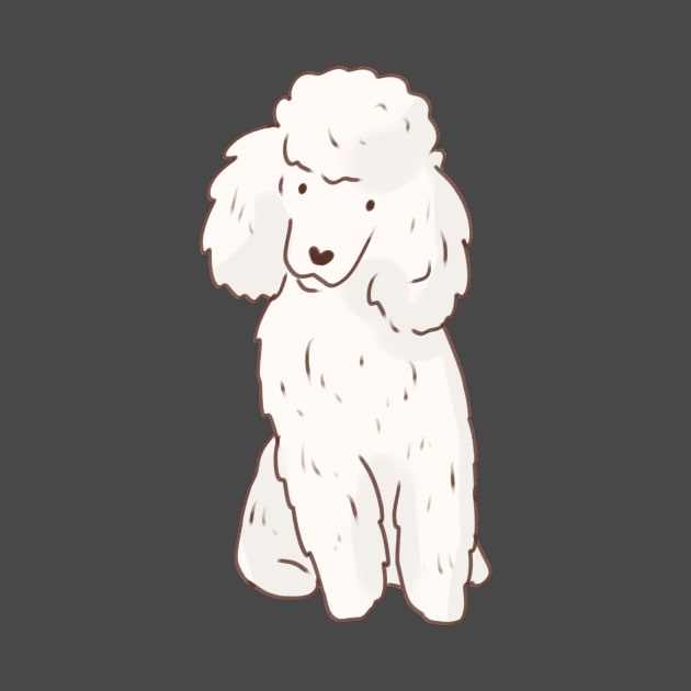 Cartoon poodle dog art by Mayarart