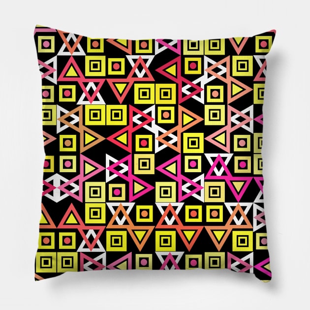 Tiled geometric pattern Pillow by Gaspar Avila